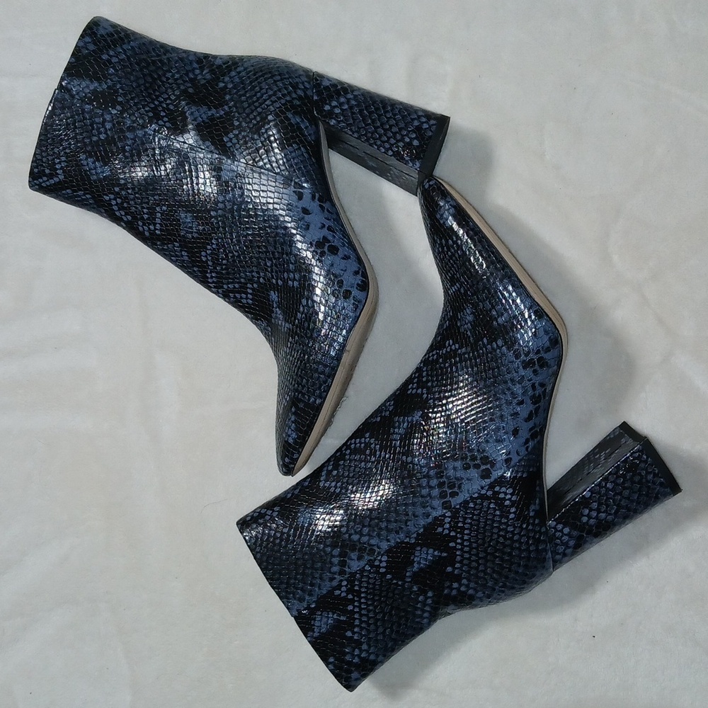 Sam Edelman Codie Snake Print Ankle Boots Size 9.5